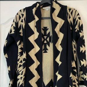 Boho Aztec Print Cardigan